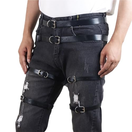 Men's Gothic Belt Sexy Men's Garter Fetish Harajuku Style Festival Rave Costume Belt Clothing Accessories