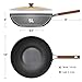Xdvdv Carbon Steel Wok with Lid - 13.5