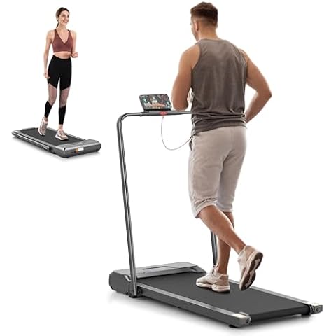 Walking Pad 2 in 1 Treadmills for Home 2.25HP Under Desk Treadmill Foldable Treadmill with Remote Control LCD Display Foldable Handrail 220LBS Weight Capacity for Walking Jogging Running Cover