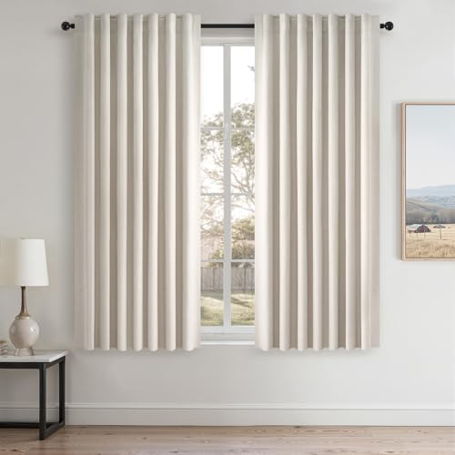 54 Inch Long Blackout Tiers Curtains for Small Window Elegant