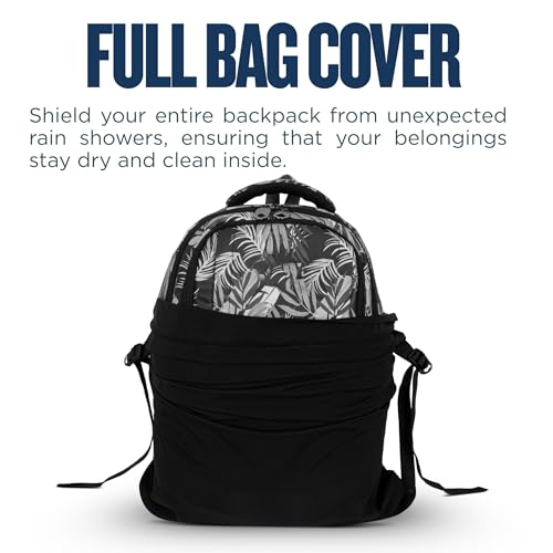 Image of TDCL Rain Bag Dust Cover for Laptop and School Bags - Waterproof Durable Full Protective Case for 30 Liter to 40 Liter Backpacks 9black