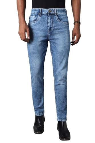 Image of HIGH STAR Men's Mid Rise Straight Stretchable Jeans