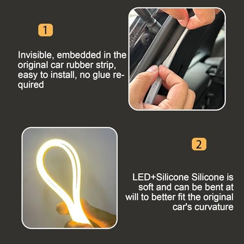 Luces LED para interior de coche premium con flujo dinámico de iluminación interna 7