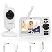 HelloBaby Babyphone mit Kamera,Video Babyphone ohne WLAN,3,2 Zoll Bildschirm,Kabelgebundene Kamera,Winkel Manuell Einstellen, Nachtsicht,Reichweite 305m, ECO, Fütterungserinnerung,USB Ladegerät,HB2438