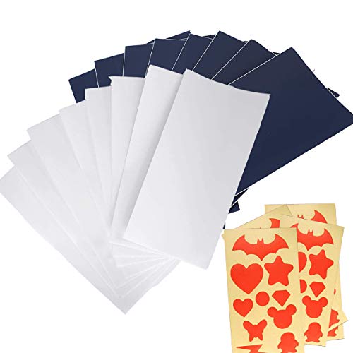 parche de cuero autoadhesivo Xumier 20pcs parche de cuero autoadhesivo parche autoadhesivo tela para agujeros de ropa impermeable mochilas tienda campaña + Papel modelo DIY