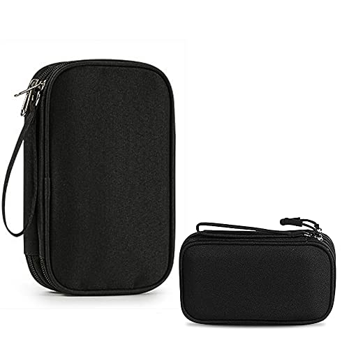 Elektronische Tasche Aufbewahrungstasche Datenkabelaufbewahrungstasche Reise-Organizer tragbarer Kabel-Organizer für Handy-Strom-Ladekabel SD-Karte Kopfh?rer etc (schwarz) Cover