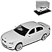 B-M-W 5er E60 Limousine Weiss 2003-2010 mit Sockel und Vitrine 1/43 Modellcarsonline Modell Auto mit individiuellem Wunschkennzeichen