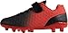 BomKinta Kid's FG Soccer Cleats Athletic Outdoor Soccer Shoes Black Red Size 3 M US Little Kid