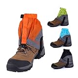 ELAYARD Polainas Impermeables para Senderismo Ultraligeras Cubrecalzado bajo Resistente al Viento para Trekking Protección contra Lluvia y Barro Elástico Cómodo Azul y Gris