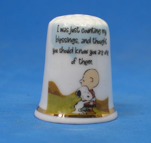 Birchcroft Porcelain China Collectable Thimble - Count Your Blessings - with Display Box