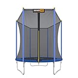 Zoomyo Gartentrampolin Basic 183 cm, Kindertrampolin, inkl Sicherheitsnetz und Sprungtuch, Outdoor Trampolin für Kinder, TÜV/GS geprüft, hohe Belastbarkeit, Wetterfest, UV-beständig