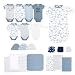The Peanutshell 23 Piece Essential Layette Gift Set in Blue for Newborn Baby Boys