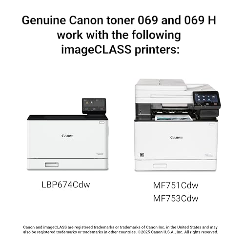 Canon Genuine 069 Cyan Toner Cartridge Compatible with MF753Cdw, MF751Cdw, LBP674Cdw - image 3