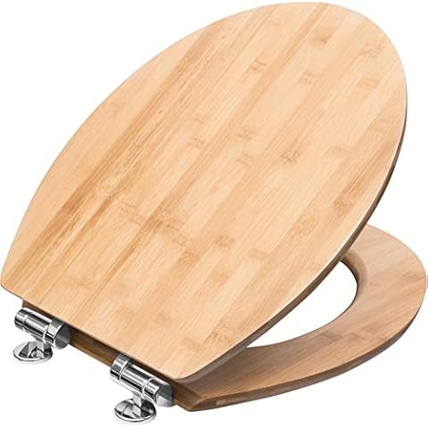 Cornat Ligna KSLIGBSC Toilet Seat Real Wood/Bamboo with Soft-Close Mechanism/Comfortable Seat/Elegant Wood Look/Fits in Any Bathroom/Toilet Seat/Toilet Lid Cover