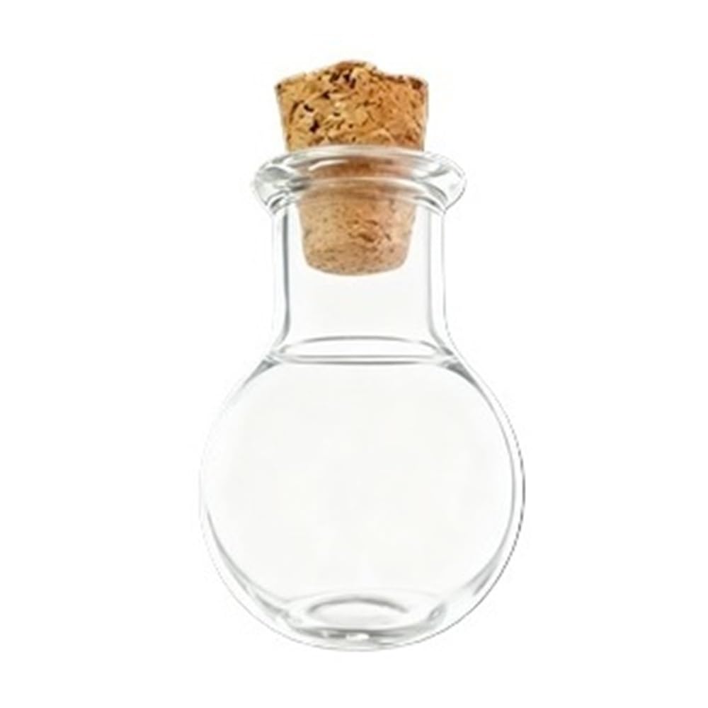 GOCENJIU Small Storage Vial 5pcs Small Vials Mini Glass Bottles for Home Decorations, Transparent Jars Containers with Cork Stopper