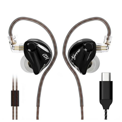Concept Kart CCA Xyrra Hybrid in-Ear Monitor Wired IEM, 10mm Dynamic + 30118 BA Dual Drivers, Polymer Composite Diaphragm, Zinc Alloy & Resin Shell, OFC Detachable Cable with Type-C Termination Plug