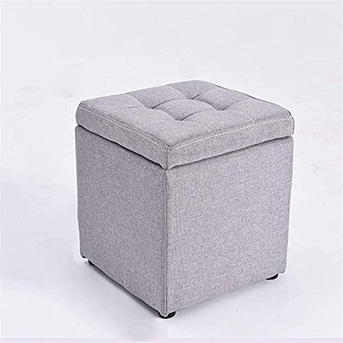 Tabourets de canapé pour balcon et entrée en tissu gris - 2