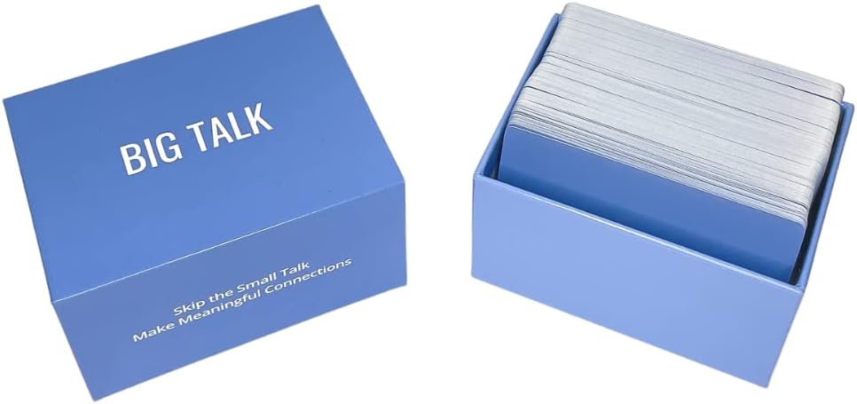 BIG TALK The Life Changing Question Card Game Version # 2! - Tabletop Edition Standard Playing Card Size - 150 Entirely New Questions to Skip The Small Talk!