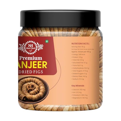 Image of Nutri Herb Dried Anjeer (Figs) | Premium Quality Anjeer | Soft, Sweet & Fiber-Rich | Healthy Dry Fruit Snack for Daily Nutrition (1kg)