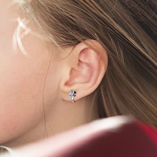 Fasacco 8Pairs Clip On Earrings For Girls Colorful Crystal Non-Piercied Earrings Cute Flower Heart Butterfly Pearl Clip-On Earrings #TOP1