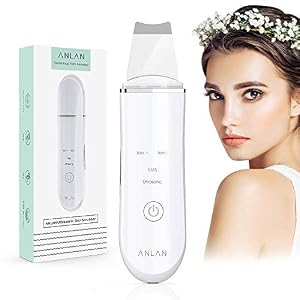 ANLAN Peeling Ultrasónico Facial Skin Scrubber Exfoliación Facial Ultrasónica Limpiador de Poros para Limpieza Facial y…