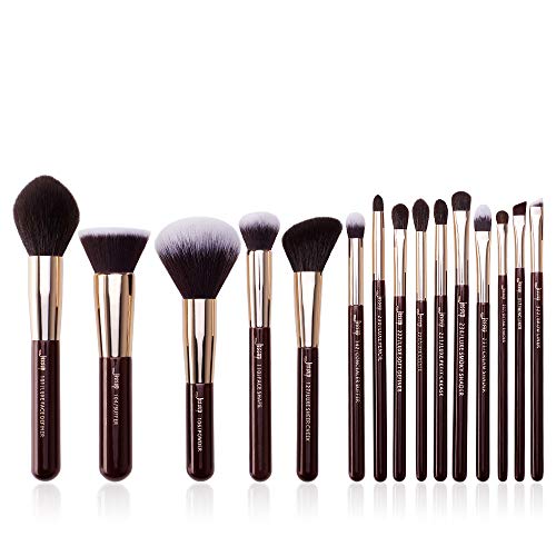Jessup 15pcs Makeup Brushes Make up Tool Kit Beauty Professional Eyeshadow Power Lipstick Blending Cheeck Cosmetic Brushes Set Zinfandel T283