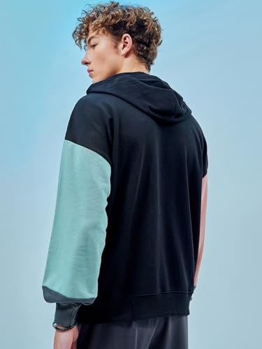 Image of Bewakoof Men's Cotton Blend Official Dc Merchandise Graphic Printed Oversized Fit Full Sleeve Terry Hoodies