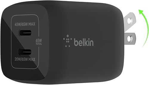 Miniatura 10 de Belkin BoostCharge - Cargador de pared dual USB-C con PPS de 60 W para Apple iPhone, iPad, Samsung Galaxy, Google Pixel, compatible con cable USB-C