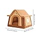Dog House Pet House Detachable Pet Supplies Kennel Bed Non Slip Bottom Portable Cat Nest Cat Kennel for Puppy Indoor Cats, S
