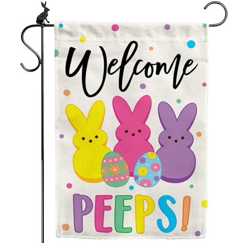 Welcome Bunny Easter Garden Flag (Multicolor)