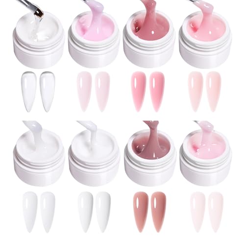 GZSYY Lot de 8 gels de construction pour ongles en gel UV