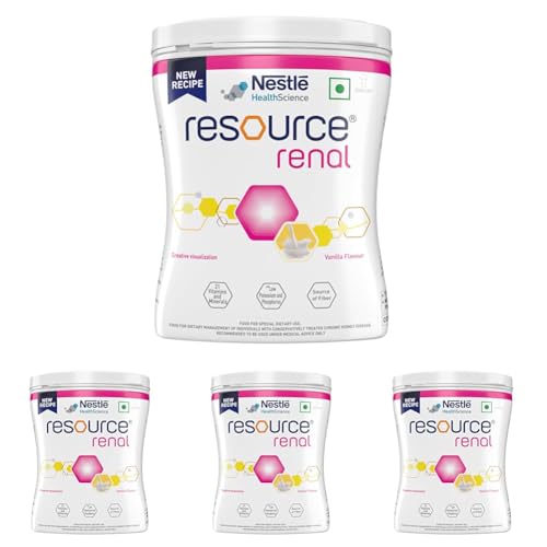Nestle Health Science, Resource, Renal,Food For Dietary Management, Vanilla Flavour- 400g, Pet Jar (Pack of 4)