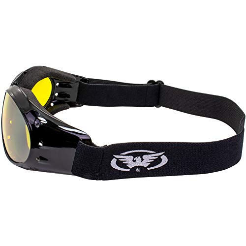 Image of Global Vision Eliminator Dirt Bike Padded Motorcycle Riding Goggles for Men and Women (Black Frame /Smoke Lens)