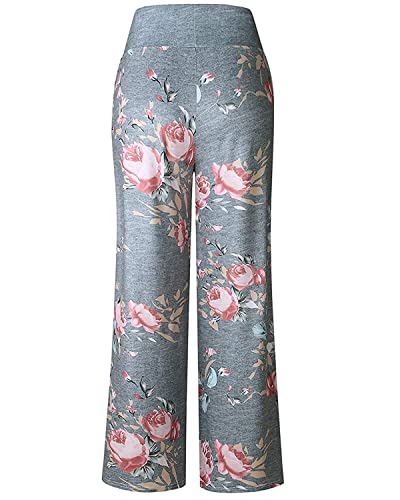 Image of NEWCOSPLAY Women's Comfy Pajama Pants Casual Drawstring Palazzo Lounge Wide Leg Pants