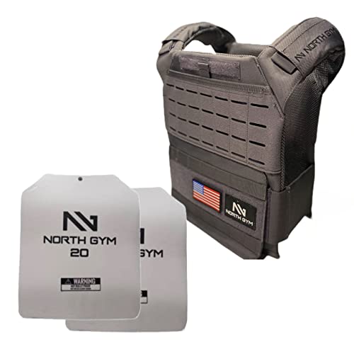 Adjustable Weighted Vest/Incl. 2 Innovative Moulded Weights for Best fit / 14lbs / 20lbs/ 30lbs
