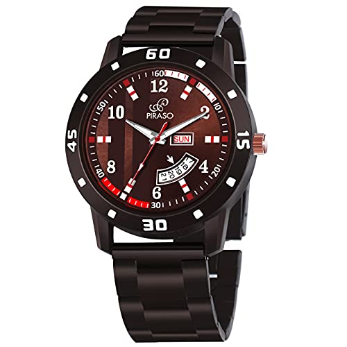 Image of Piraso Analog Brown Dial Men's Watch - 2051-BROWN-CK
