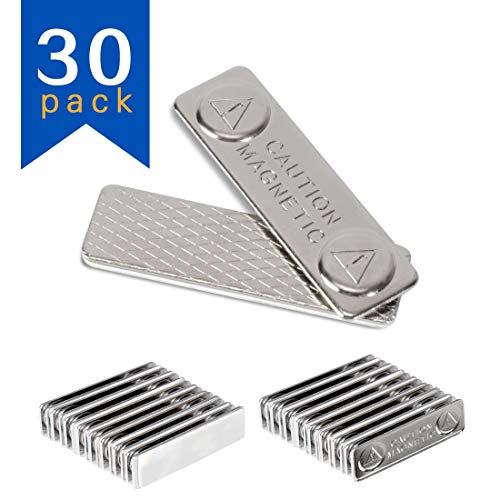 30 Name Badge Magnets - Magnetic Name Tag Holders with Premium Strength Neodymium