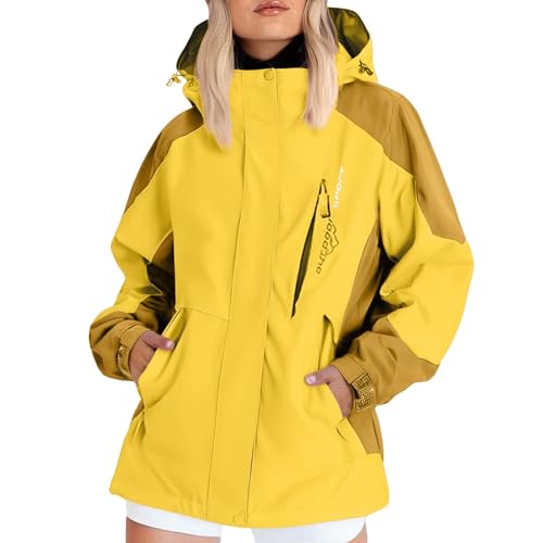 Shffuw Poncho Impermeable Mujertraje Impermeable mujer para cada ocasión Cárdigan de lino y algodón Verano Chic Chubasquero Para Silla De Ruedaschaqueta Mujer (Yellow, L)