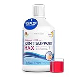Swedish Nutra - Joint Support MAX Liquid Supplement, 500 ml | 12,000 mg Hydrolysed Collagen (Type 1, 2 & 3), Glucosamine, Chondroitin, MSM, Turmeric & Vitamin D to Support Joints, Bones & Mobility