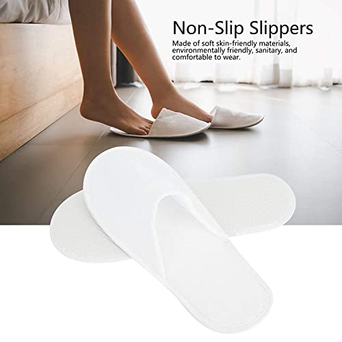 Image of JackPro Comfort Disposable TerryTowels Slippers for Home spa Party Guest Salons Hotels Hospitals and Home and Travel Close Toe (Free Size)