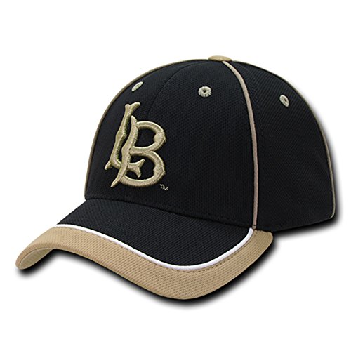 University of Cal State Long Beach CSULB The Beach Adjustable Jersey Mesh Baseball Ball Cap Hat Black