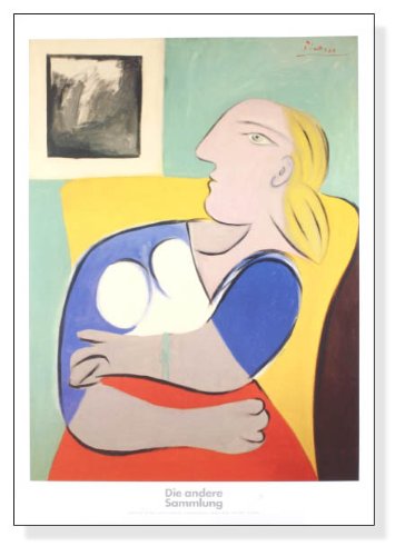 Amazon.co.jp: Poster Pablo Picasso Femme au fauteuil Jaune : Home