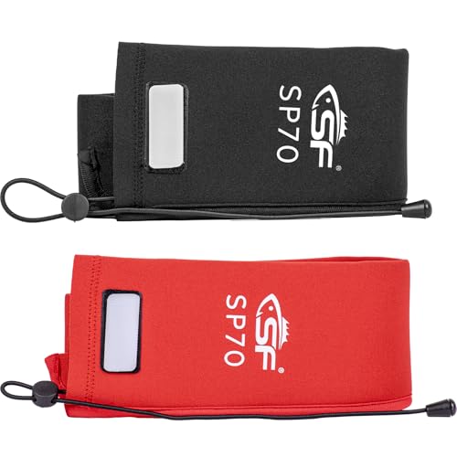 SF Neoprene Fishing Rod Sleeve Rod Cover for Casting, Spinning, Trolling Fishing Rods Protect Cover Floating Rods Storage Case,Hook Resistant Length:7