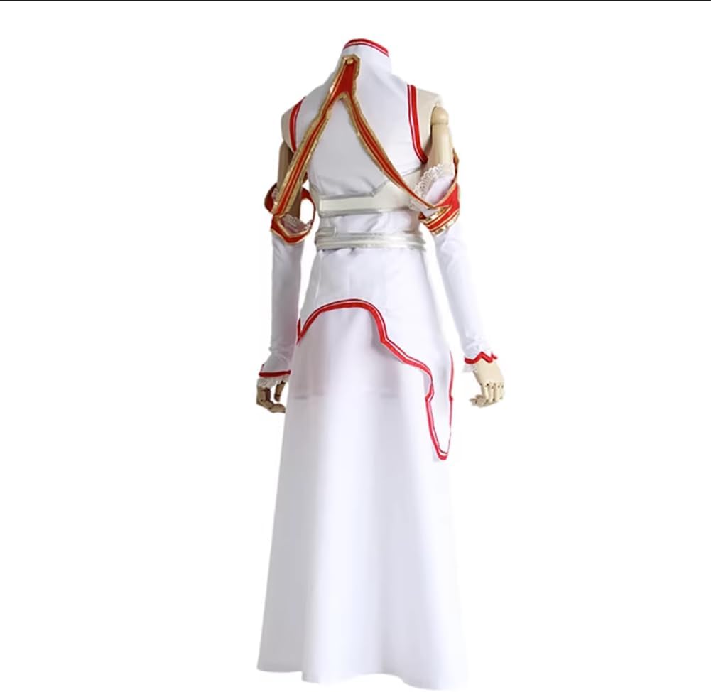 SAO Yuuki Asuna Cosplay Costume Outfit Gown Dress Full Set for Women