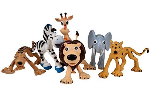IndusBay® Cute Jungle Cartoon Animal Toys Figure Playing Set for Kids (Pack of 12) - Image 5 thumbnail