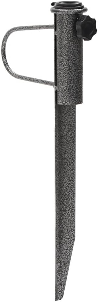 vidaXL Parasol Stands with Spikes 2 Pcs, Patio Umbrella Stand, Beach Umbrella Anchor for Outdoor Garden, 7.5"x16.5" Galvanized Steel