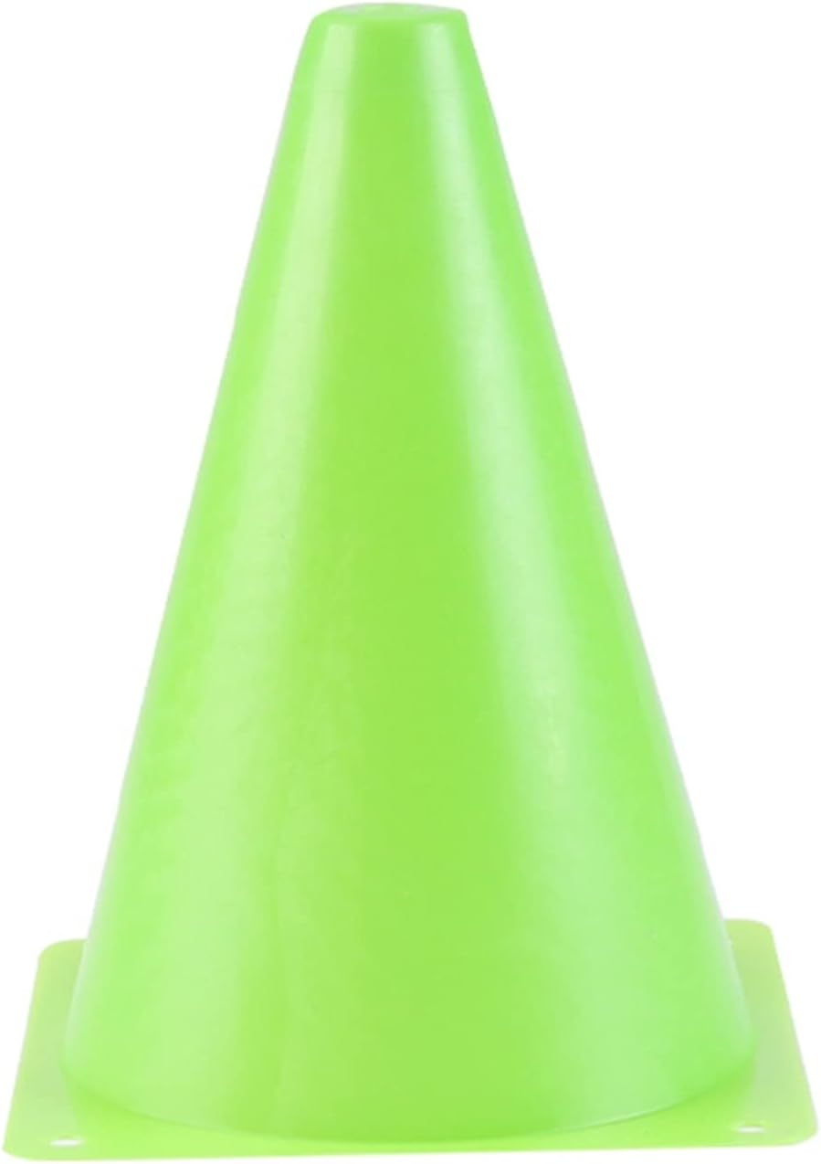 Agility Training Cone Football Training Plastic Cones, 18cm/7" Indoor and Outdoor Marking Barrels, Used for Outdoor Activities, Festivals, and Traffic Safety Practices (Color : Green, Size : 20pcs)