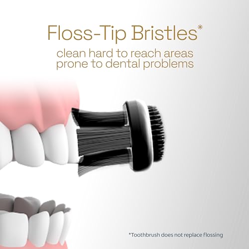 Colgate Total Active Prevention Soft Bristle Whitening Toothbrush, Soft Toothbrush with Charcoal Infused Bristles, Helps Whiten and Reaches Deeper Along the Gumline and Between Teeth, Black, 1 Pack - image 6