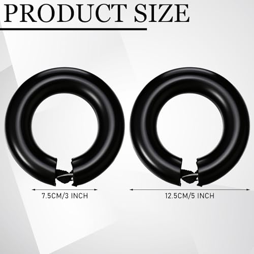 Image of Outus 2 Pcs Rubber Fetlock Ring with Nylon Closure Horses Fetlock Protection Boots for Riding Turnout Horse Black Protection Boots for Wound Management Laminitis Abscess Treatment