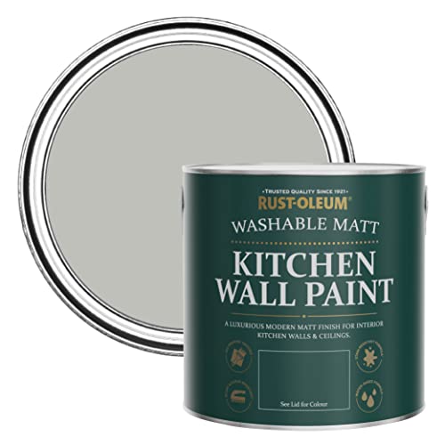 Rust-Oleum Grey Washable Kitchen Wall Paint in Matt Finish - Flint 2.5L